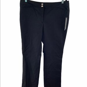 WHBM Black Coastal Straight Leg Career Pants NWT